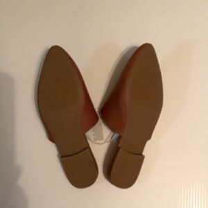 NWT Faux-Leather Loafer Mule Shoes